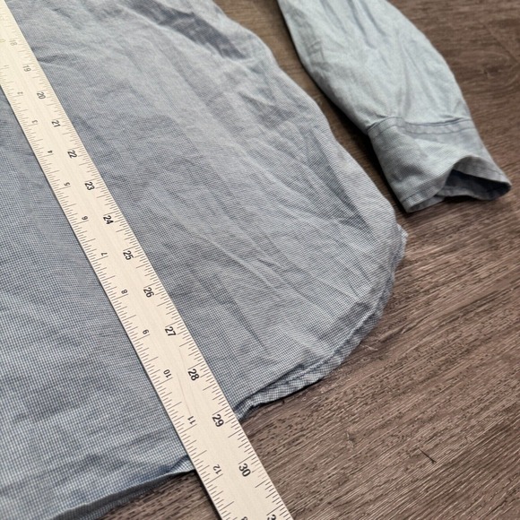 Chubbies Shirt Mens Large Blue Long Sleeve Button Up Cotton Check Casual Adult - Picture 8 of 9